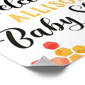 Welkomstteken bije Baby shower Poster (Hoek)