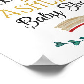 Welkomstteken boeken en Brunch Baby shower Poster (Hoek)