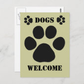 Welkomstteken honden briefkaart (Voorkant / Achterkant)