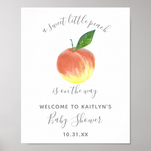 Welkomstteken kleine Baby shower Poster (Voorkant)