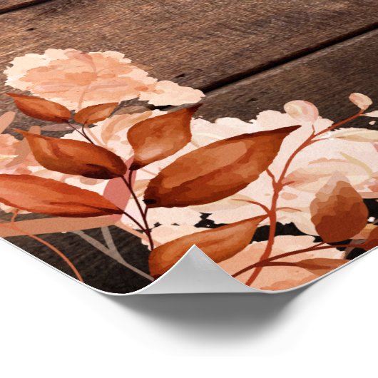 Welkomstteken kleine pomkin Herfst Baby shower Poster (Hoek)