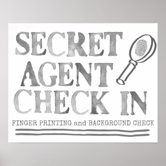 Welkomstteken spionagepartij poster (Voorkant)