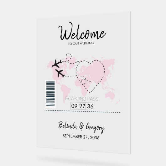 Welkomstteken stuurboord pas huwelijk acryl bord (Hoek)