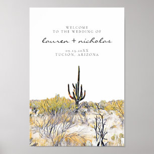 Welkomstteken van Arizona Desert Wedding Poster
