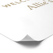 Welkomstteken van de geboortedag van de boerderij poster (Hoek)