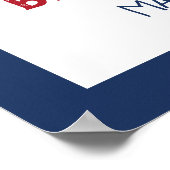 Welkomstteken van het Baby shower van het anker Poster (Hoek)