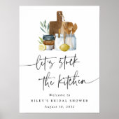 Welkomstteken van het KeukenVrijgezellenfeest Poster (Voorkant)