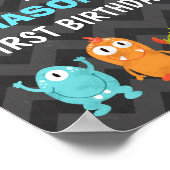 Welkomstteken van kleine monster poster (Hoek)