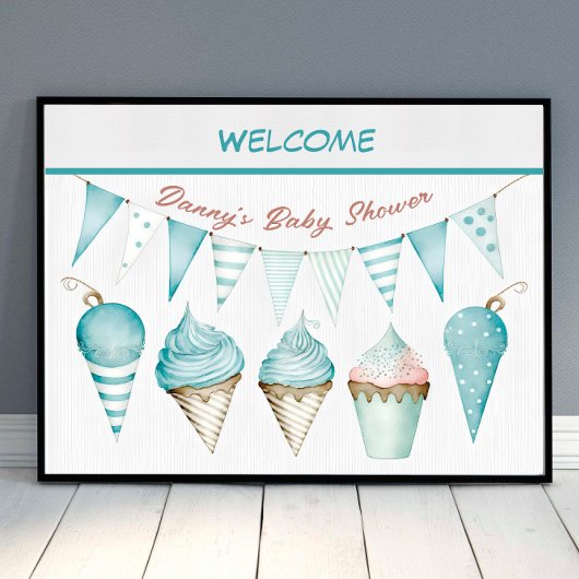 Welkomstteken voor Baby shower Poster