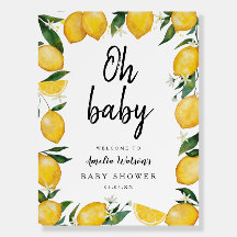 Welkomstteken voor Baby shower van Lemon
