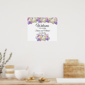 Welkomstteken voor bruiloft Gemengde Floral Bouque Poster (Keuken)
