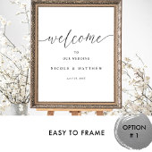 Welkomstteken voor Elegant Script Modern Wedding Poster