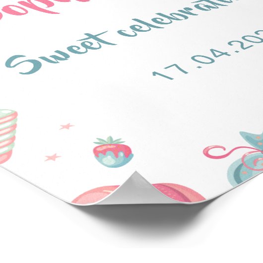 Welkomstteken voor Kandyland Birthday Poster (Hoek)