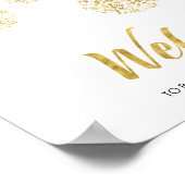 Welkomstteken voor kerstfeestdag poster (Hoek)