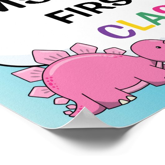 Welkomstteken voor klaslokaal bij dinosauriesthema poster (Hoek)