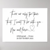 Welkomstteken voor moderne bruiloft poster (Voorkant)