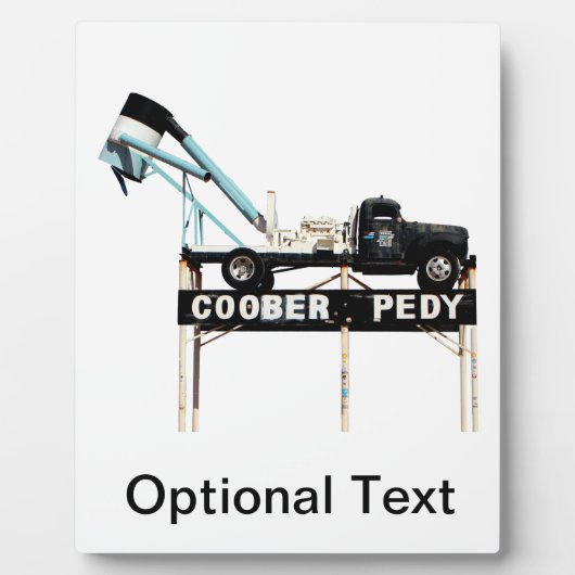 Welkomstteken voor Opal Mining Coober Pedy Fotoplaat (Voorkant)