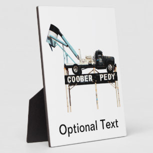 Welkomstteken voor Opal Mining Coober Pedy Fotoplaat