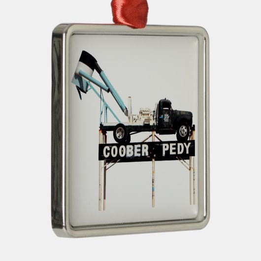 Welkomstteken voor Opal Mining Coober Pedy Metalen Ornament (Rechts)