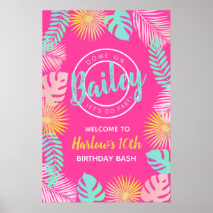 Welkomstteken voor pool Pool Party Sign Poster