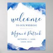 Welkomstteken voor Sapphire Tide Wedding Poster (Voorkant)