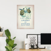 Welkomstteken zee Turtles Beach Weddenschap Poster (Thuiskantoor)
