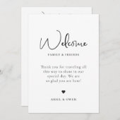 Welkomsttijdlijn voor bruiloft programma (Voorkant / Achterkant)