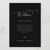 Welkomsttijdlijn voor bruiloft programma (Voorkant)