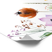 Welkomstwoord Baby shower Wildbloem Poster (Hoek)