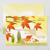 Welkomstwoord Herfst Open House Uitnodiging (Voorkant / Achterkant)