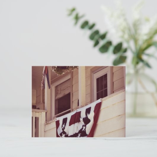 Welkomstwoord patriottisch voorpaneel briefkaart (Staand voorkant)