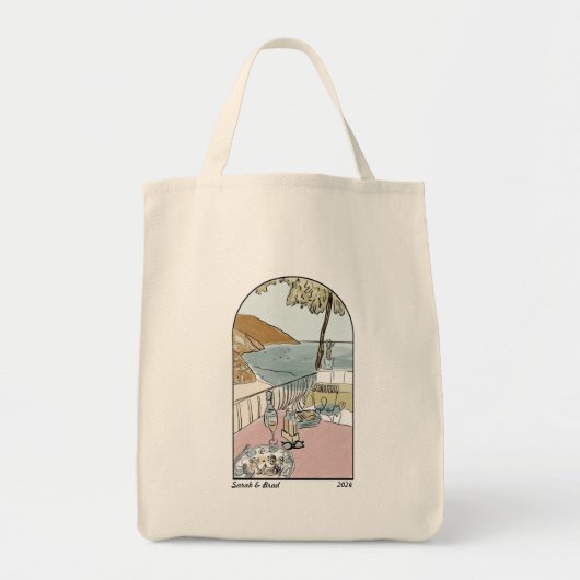 welkomstzakken van Positano Wedding. Wedding Favor Tote Bag (Voorkant)