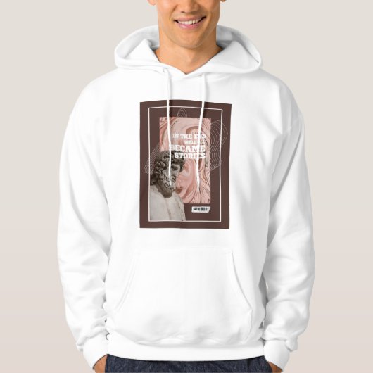  We'll All Become Stories Typography hoodie  (Voorkant)
