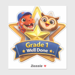 Well done with the owl and Rex custom vinyl achiev Sticker