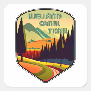 Welland Canal Trail Ontario Canada Kleuren Vierkante Sticker