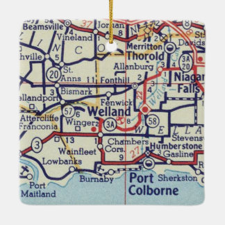 Welland Ontario kaart Keramisch Ornament