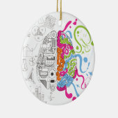 Wellcoda Creative Brain Mind Master Side Keramisch Ornament (Rechts)