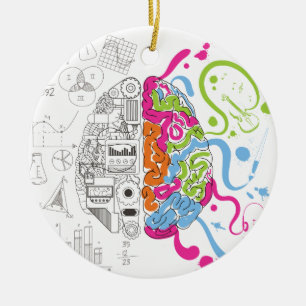 Wellcoda Creative Brain Mind Master Side Keramisch Ornament