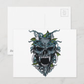 Wellcoda Evil Horror Skull Scull-masker Briefkaart (Voorkant / Achterkant)