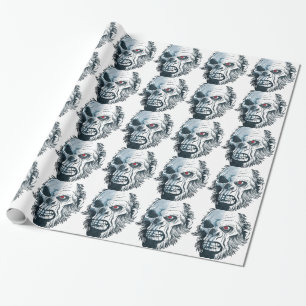 Wellcoda Gorilla Skull Head Monkey Face Cadeaupapier