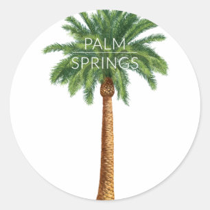 Wellcoda Palm Springs Holiday Summer Fun Ronde Sticker