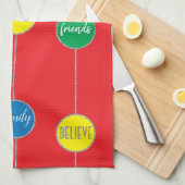 wellen "kerstboodschappen" theedoek (Quarter Fold)