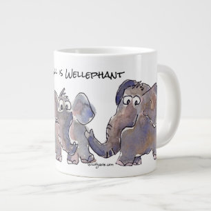 Wellephant 3 Cartoon olifanten Extra Grote Mok