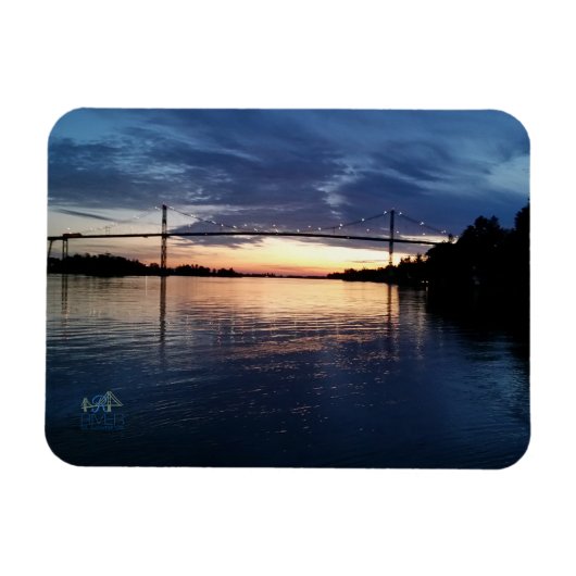 Wellesley Island Bridge Sunset magnet Magneet (Horizontaal)