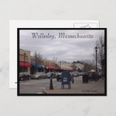 Wellesley, Massachusetts Briefkaart (Voorkant / Achterkant)