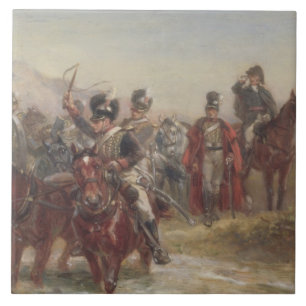 Wellington in Spanje (olie op het paneel) (paar 12 Tegeltje