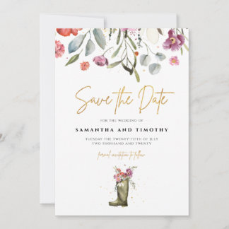 Wellington Laars Bloemen Bewaar De Datum Save The Date