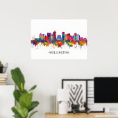 Wellington New Zealand Skyline Poster (Thuiskantoor)