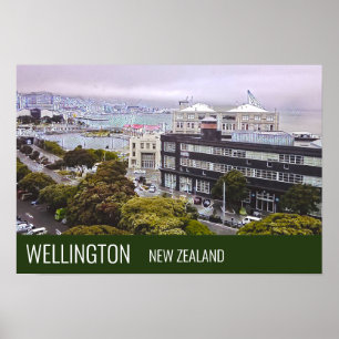 Wellington New-Zeelandse afdruk van kapitaalreizen Poster