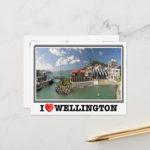 Wellington - Nieuw-Zeeland - Ik hou van - Briefkaart